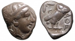Attica. Atene (ca. IV sec. a.C.). Tetradracma, imitazione orientale AG gr. 16,78 mm 23. MB-BB