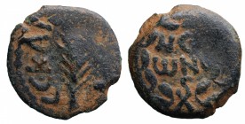 Procuratore Porcius Festus, coniata sotto Nerone (59-62). Prutah AE gr. 2,26 mm 16,17. rif. SNG 405-418. mMB