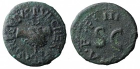 Augusto (27 a.C.-14 d.C.). Roma. Quadrante AE gr. 2,99 mm 18,4. qBB