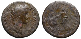 Augusto Divo (coniata sotto Tito, 79-81 d.C.). Dupondio di restituzione. AE gr.13,4 mm 28,2. MB