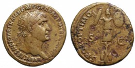 Traiano (104-111). Dupondio AE gr. 11,5 mm 26,5. RIC 586 BB