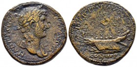 Adriano (117-138). Roma. Sesterzio AE gr. 26,51 mm 33,5. R/Galea con rematori. RIC II 706 MB-BB