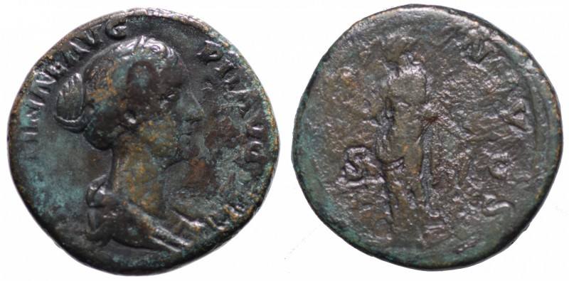 Faustina II, moglie di Marco Aurelio (161-175). Sesterzio AE gr. 23,13 mm 30,4. ...