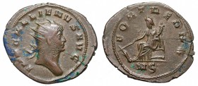 Gallieno (253-268). Mediolanum. Antoniniano Mi gr. 3,79 mm 25,5. R/FORT REDVX; la Fortuna seduta. mBB