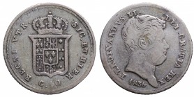 Napoli. Ferdinando II di Borbone. 10 grana 1836 Ag gr. 2,27 mm 18,3. mMB