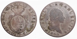 Savoia. Carlo Emanuele IV (1796-1800). Torino. 7,6 soldi 1800 Mi gr. 4,66 mm 24,9 MB