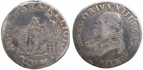 Stato Pontificio. Gregorio XIII (1572-1585). Roma. Testone Ag gr. 8,62 mm 29,2. MIR 1183. MB