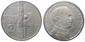 Vittorio Emanuele III (1900-1943). 2 Lire 1927. Gig. 109 R2. MB