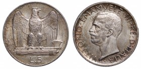 Vittorio Emanuele III. Roma. 5 lire 1930. Ag. qFDC