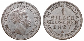 Germania. Prussia. Friedrich Whilelm III. Groschen 1827 A. KM#410 SPL-FDC