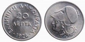 Grecia. 20 lepta 1926 qFDC