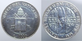 Vaticano. Giovanni Paolo II. 1000 lire giubileo anno 2000. Ag gr. 14,6 mm 31,4