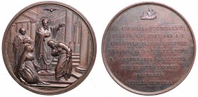 Papali. Leone XIII. Medaglia 1887. XV centenario battesimo Sant'Agostino. AE gr. 36,6 mm 44. Modesti 96 Rara.