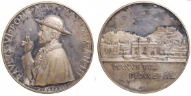 Papali. Paolo VI. Medaglia 1965 anno III. PANORAMA DI GERUSALEMME, ORVIETO E MONTECASSINO. Ag gr. 40,1 mm 45