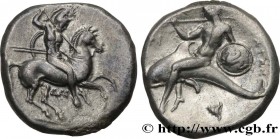 CALABRIA - TARAS
Type : Nomos, statère ou didrachme 
Date : c. 332-302 AC. 
Mint name / Town : Tarente, Calabre 
Metal : silver 
Diameter : 20,5  mm
O...