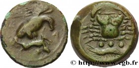 SICILY - AKRAGAS
Type : Tetras 
Date : c. 420-406 AC. 
Mint name / Town : Agrigente, Sicile 
Metal : copper 
Diameter : 21,5  mm
Orientation dies : 3 ...