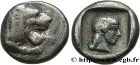 CARIA - KNIDOS
Type : Drachme 
Date : c. 465-449 AC. 
Mint name / Town : Cnide 
Metal : silver 
Diameter : 16,5  mm
Orientation dies : 7  h.
Weight : ...