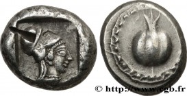 PAMPHYLIA - SIDE
Type : Statère 
Date : c. 460-430 AC 
Mint name / Town : Sidé, Pamphylie 
Metal : silver 
Diameter : 20,5  mm
Orientation dies : 9  h...