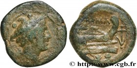 ROMAN REPUBLIC - ANONYMOUS
Type : Sextans 
Date : c. 169-158 AC. 
Mint name / Town : Rome 
Metal : copper 
Diameter : 20  mm
Orientation dies : 6  h.
...