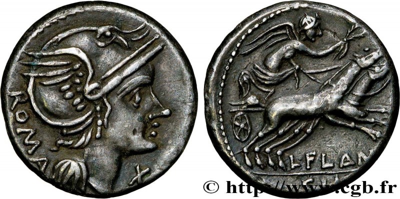 FLAMINIA 
Type : Denier 
Date : 109-108 AC. 
Mint name / Town : Rome 
Metal : si...