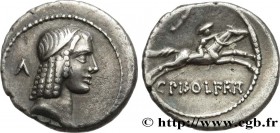 CALPURNIA
Type : Denier 
Date : 67 AC. 
Mint name / Town : Rome 
Metal : silver 
Millesimal fineness : 950  ‰
Diameter : 17  mm
Orientation dies : 6  ...
