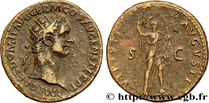 DOMITIANUS
Type : Dupondius 
Date : 90-91 
Mint name / Town : Rome 
Metal : copp...