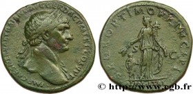 TRAJANUS
Type : Sesterce 
Date : quinzième anniversaire de règne 
Mint name / Town : Rome 
Metal : bronze 
Diameter : 32  mm
Orientation dies : 7  h.
...