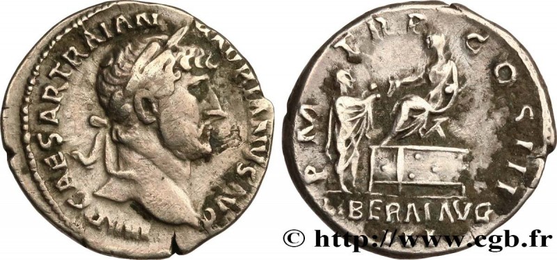 HADRIAN
Type : Denier 
Date : 121 
Mint name / Town : Rome 
Metal : silver 
Mill...