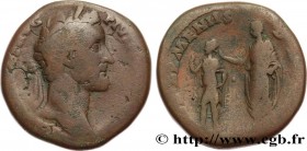 ANTONINUS PIUS
Type : Sesterce 
Date : 143 
Mint name / Town : Rome 
Metal : copper 
Diameter : 31  mm
Orientation dies : 12  h.
Weight : 24,19  g.
Ra...