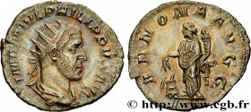 PHILIPPUS
Type : Antoninien 
Date : 247 
Mint name / Town : Rome 
Metal : billon 
Millesimal fineness : 450  ‰
Diameter : 20,5  mm
Orientation dies : ...