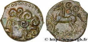 GALLIA - BITURIGES CUBI (Area of Bourges)
Type : Bronze ABVDOS aux trois annelets pointés 
Date : c. 60-50 AC. 
Mint name / Town : Bourges (18) 
Metal...