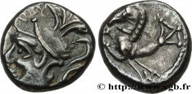 GALLIA - ALLOBROGES (Dauphiné area)
Type : Denier à l’hippocampe, tête à gauche 
Date : Ier siècle avant J.-C. 
Metal : silver 
Diameter : 12  mm
Orie...