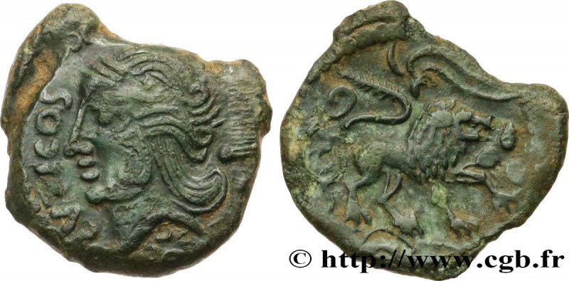 VELIOCASSES (Area of Norman Vexin)
Type : Bronze SVTICOS, classe II au lion 
Dat...