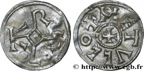 CHARLES II LE CHAUVE / THE BALD
Type : Obole 
Date : circa 855-866 
Date : n.d. 
Mint name / Town : Melle 
Metal : silver 
Diameter : 16,5  mm
Orienta...