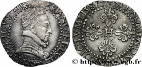HENRY III
Type : Demi-franc au col plat 
Date : 1587 
Mint name / Town : La Rochelle 
Quantity minted : 134136 
Metal : silver 
Millesimal fineness : ...