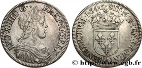 LOUIS XIV "THE SUN KING"
Type : Demi-écu à la mèche longue 
Date : 1646 
Mint name / Town : Paris, Monnaie de Matignon 
Quantity minted : 26644 
Metal...