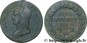 CONSULATE
Type : Cinq centimes Dupré, grand module 
Date : An 9 (1800-1801) 
Mint name / Town : Strasbourg 
Quantity minted : 1614904 
Metal : copper ...