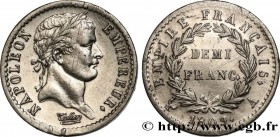 PREMIER EMPIRE / FIRST FRENCH EMPIRE
Type : Demi-franc Napoléon Ier tête laurée, Empire français 
Date : 1809 
Mint name / Town : Paris 
Quantity mint...