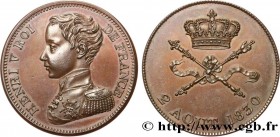 HENRY V COUNT OF CHAMBORD
Type : Module de 5 francs pour l’avènement d’Henri V 
Date : 1830 
Quantity minted : --- 
Metal : bronze 
Diameter : 37  mm
...