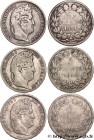 LOUIS-PHILIPPE I
Type : Lot de trois pièces de 5 francs Ier type Domard, tranche en relief 
Date : 1831 
Mint name / Town : s.l. 
Quantity minted : --...