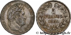 LOUIS-PHILIPPE I
Type : 5 francs IIe type Domard 
Date : 1834 
Mint name / Town : Lille 
Quantity minted : 11.729.892 
Metal : silver 
Millesimal fine...