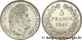 LOUIS-PHILIPPE I
Type : 5 francs IIe type Domard 
Date : 1841 
Mint name / Town : Rouen 
Quantity minted : 1688225 
Metal : silver 
Millesimal finenes...