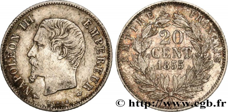 SECOND EMPIRE
Type : 20 centimes Napoléon III, tête nue 
Date : 1855 
Mint name ...