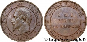 SECOND EMPIRE
Type : Module 10 centimes, visite à la Monnaie de Paris 
Date : 1854 
Metal : bronze 
Diameter : 30  mm
Orientation dies : 12  h.
Weight...