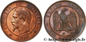 SECOND EMPIRE
Type : Dix centimes Napoléon III, tête nue 
Date : 1857 
Mint name / Town : Marseille 
Quantity minted : 2003732 
Metal : bronze 
Diamet...