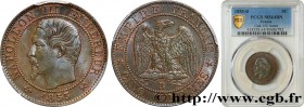 SECOND EMPIRE
Type : Cinq centimes Napoléon III, tête nue 
Date : 1855 
Mint name / Town : Rouen 
Quantity minted : --- 
Metal : bronze 
Diameter : 25...