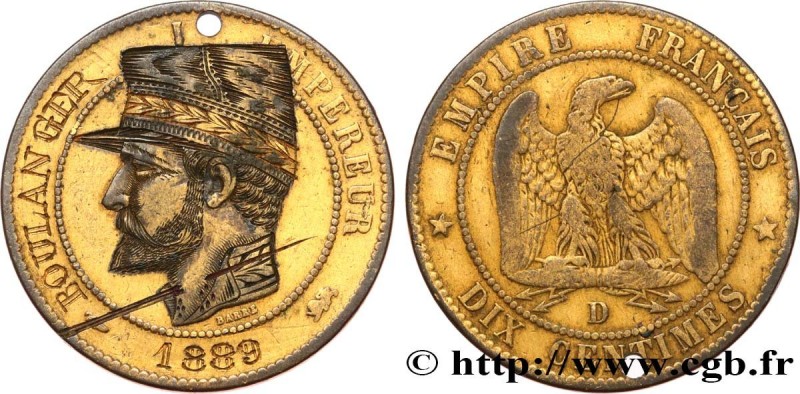 SATIRICAL COINS - 1870 WAR AND BATTLE OF SEDAN
Type : Dix centimes Napoléon III,...