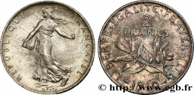 III REPUBLIC
Type : 2 francs Semeuse 
Date : 1910 
Quantity minted : 2190000 
Metal : silver 
Millesimal fineness : 835  ‰
Diameter : 27,22  mm
Orient...