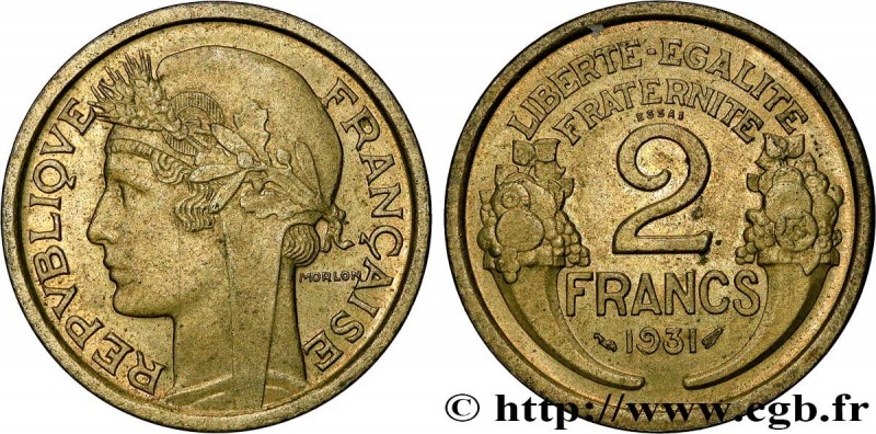 III REPUBLIC
Type : Essai de 2 francs Morlon 
Date : 1931 
Quantity minted : ---...