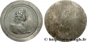 LOUIS XIV "THE SUN KING"
Type : Médaille, tirage uniface en plomb, Louis XIV 
Date : n.d. 
Metal : lead 
Diameter : 86  mm
Weight : 342,28  g.
Edge : ...